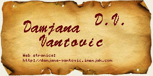 Damjana Vantović vizit kartica